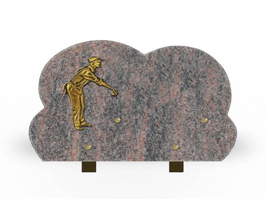 Expressive handmade granite plaque.