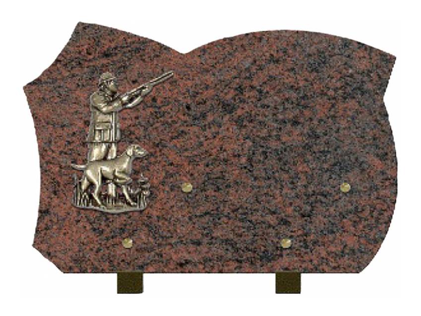 Expressive handmade granite plaque.