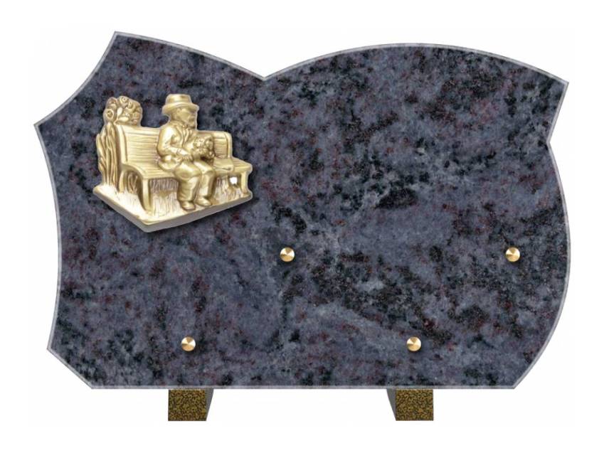 Expressive handmade granite plaque.