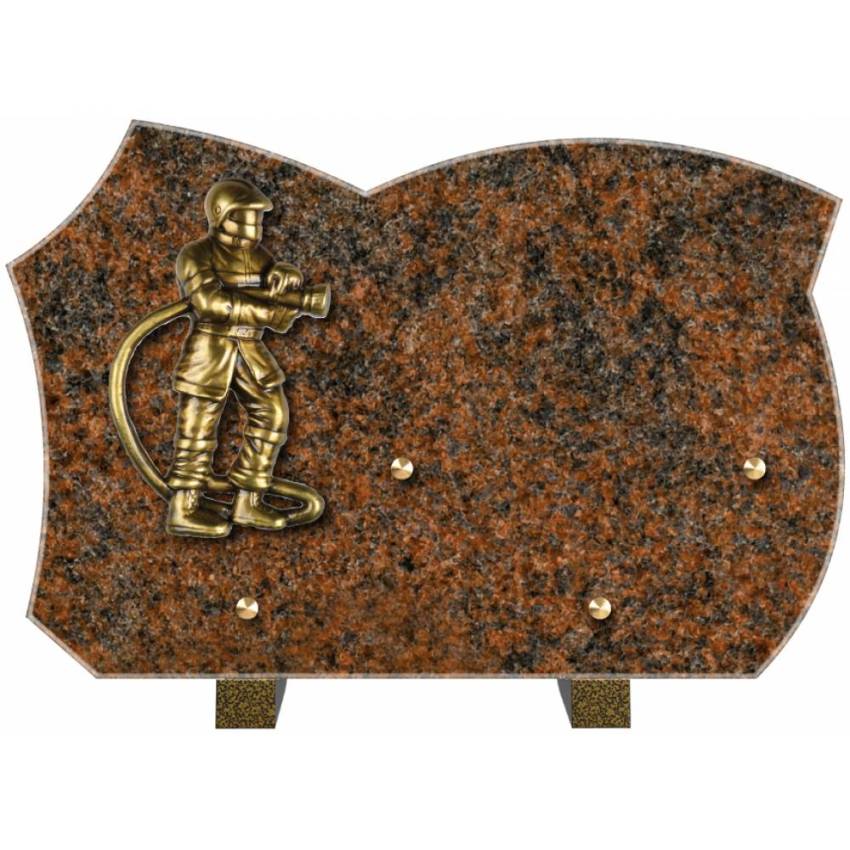 Expressive handmade granite plaque.