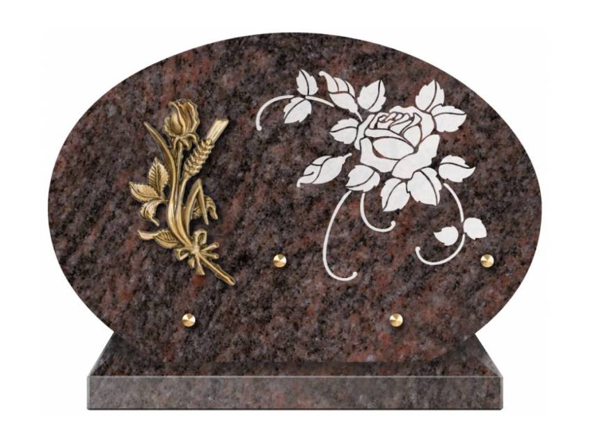 Cut granite sentimental plaque.