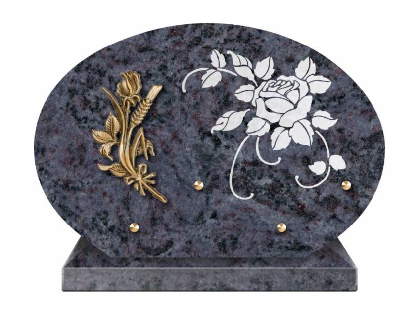 Cut granite sentimental plaque.