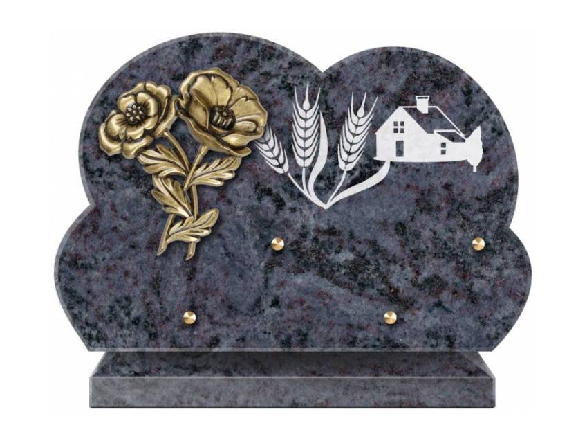 Cut granite sentimental plaque.