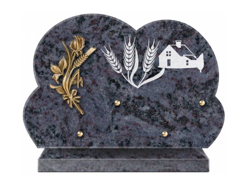 Cut granite sentimental plaque.