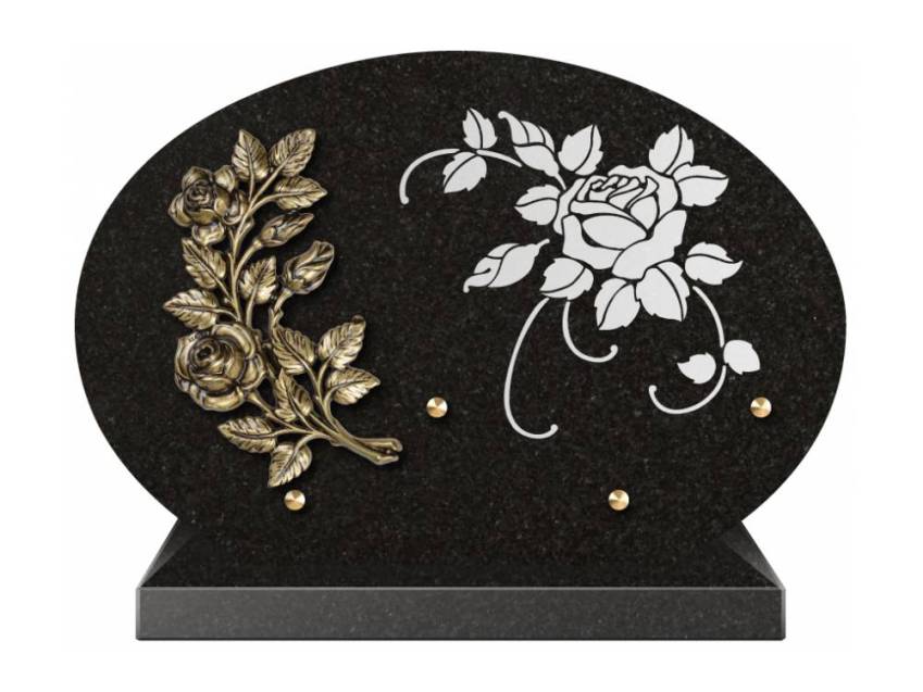 Cut granite sentimental plaque.