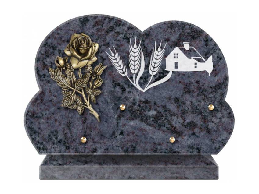 Cut granite sentimental plaque.