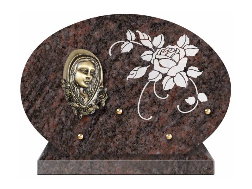 Cut granite sentimental plaque.