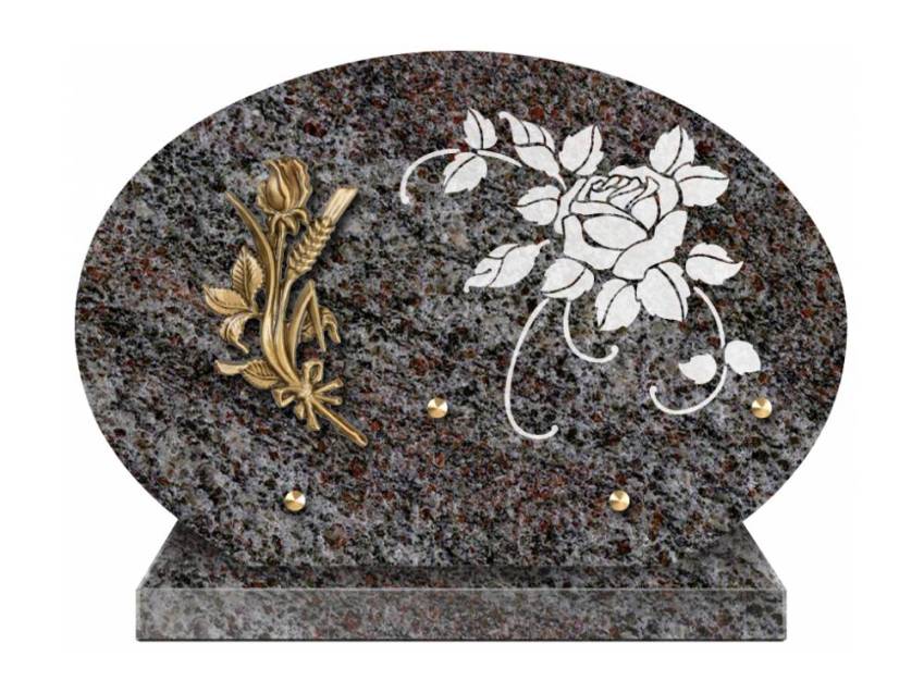 Cut granite sentimental plaque.