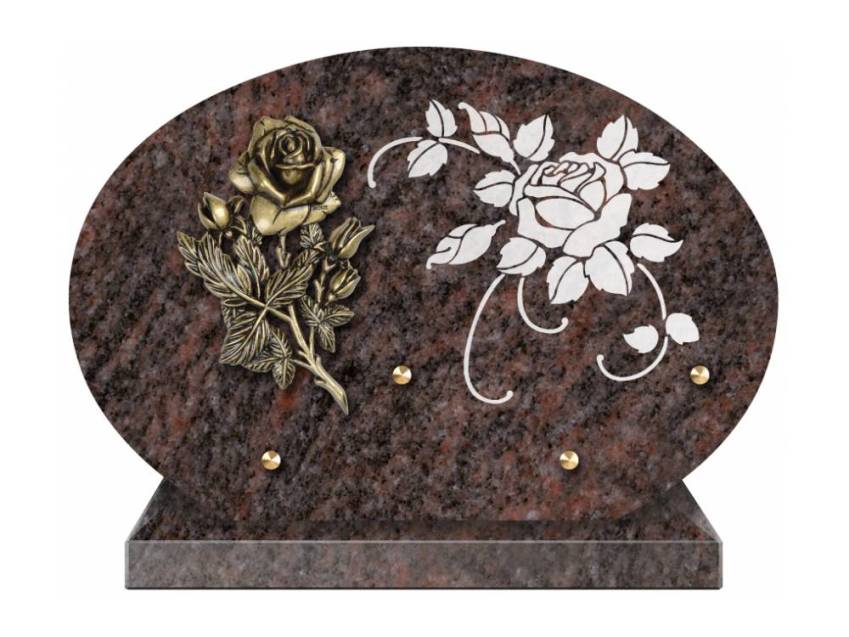 Cut granite sentimental plaque.