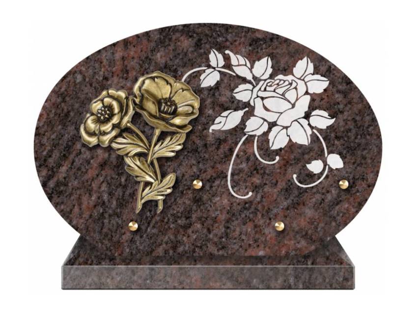 Cut granite sentimental plaque.