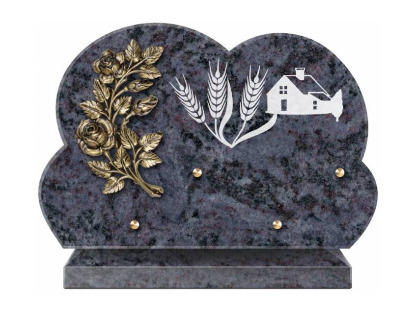 Cut granite sentimental plaque.