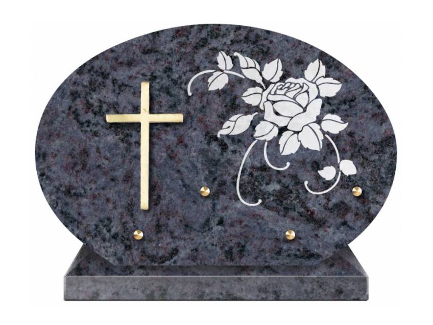 Cut granite sentimental plaque.