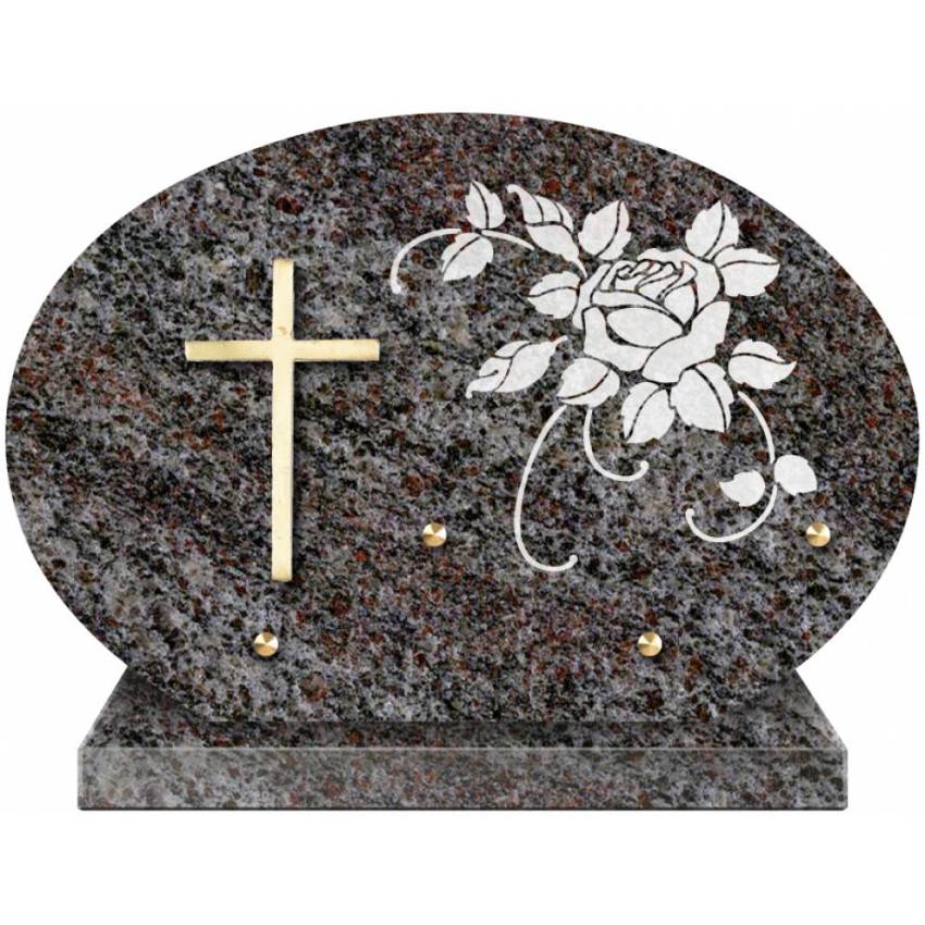 Cut granite sentimental plaque.