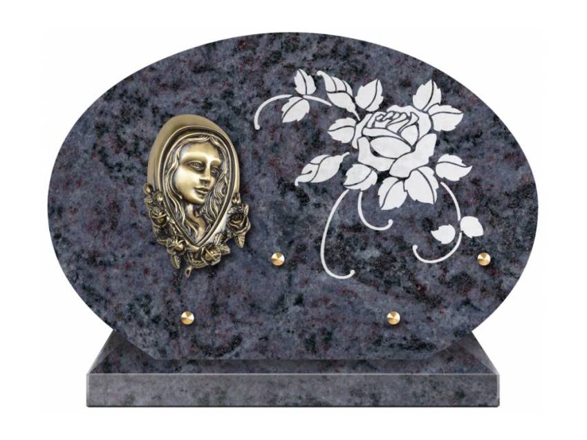 Cut granite sentimental plaque.