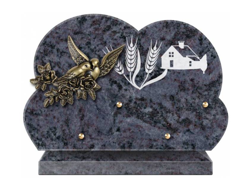 Cut granite sentimental plaque.