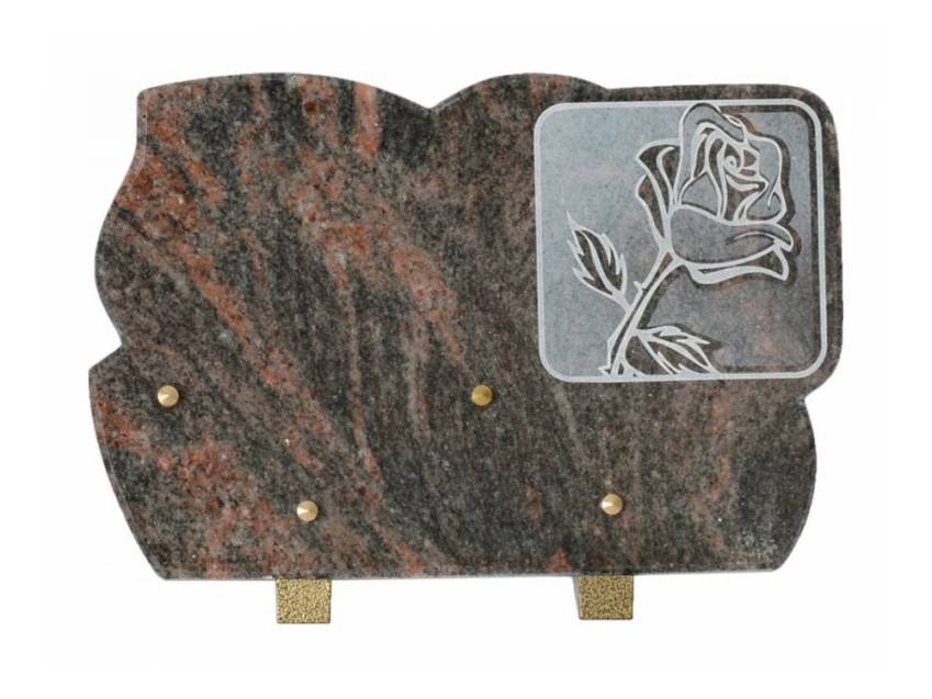 Handmade expressive granite plaque.