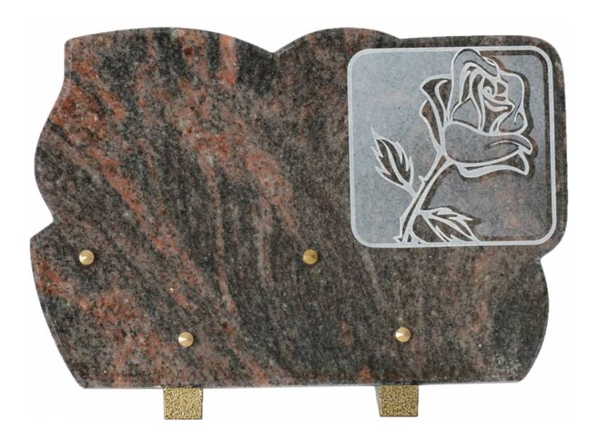 Handmade expressive granite plaque.