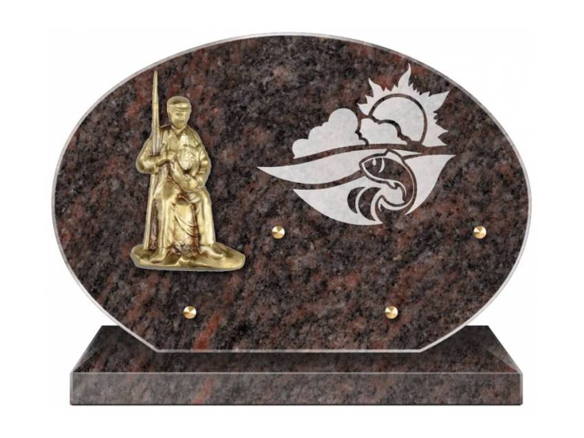 Stylish Granite Memorial Plaque