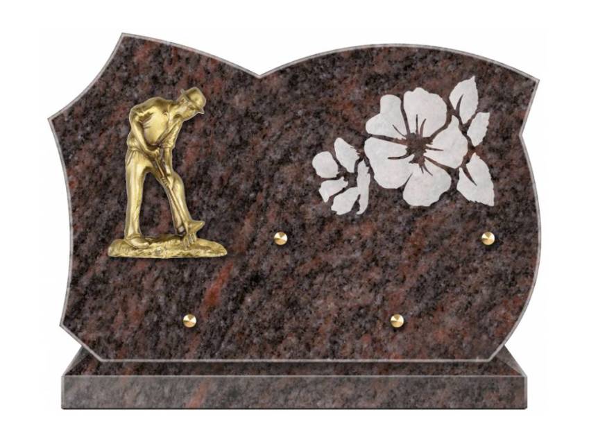 Stylish Granite Memorial Plaque