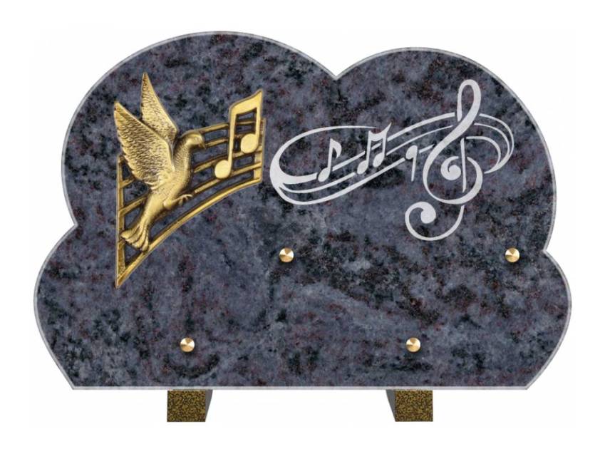 Stylish Granite Memorial Plaque