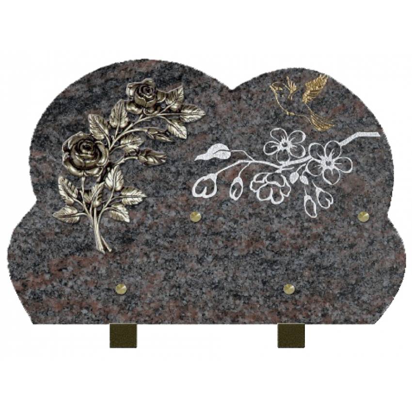 Creative idyllic granite plaque.