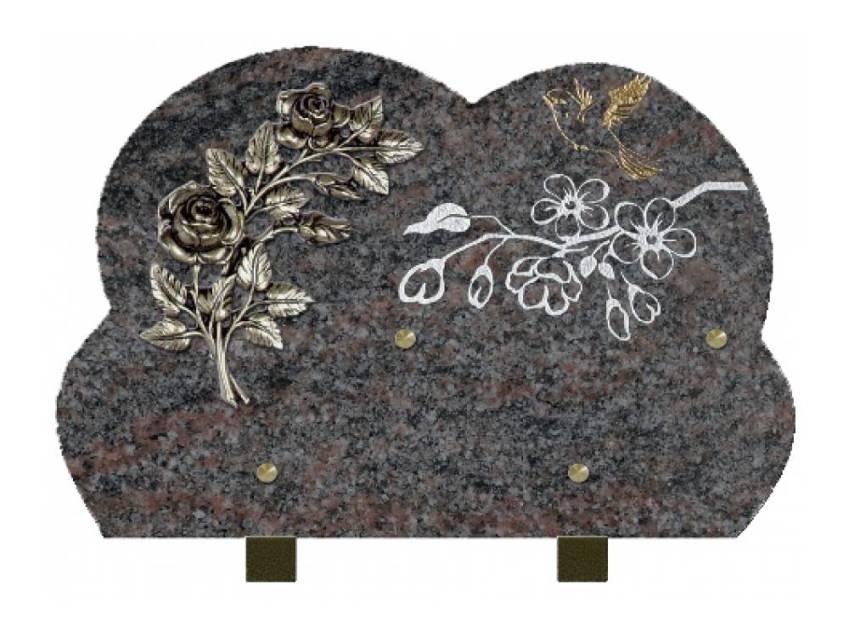 Creative idyllic granite plaque.