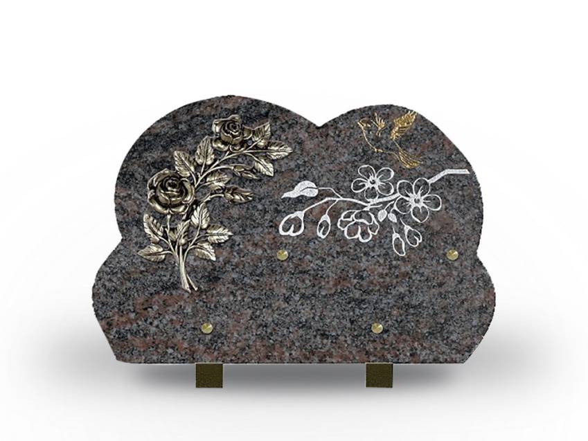 Creative idyllic granite plaque.