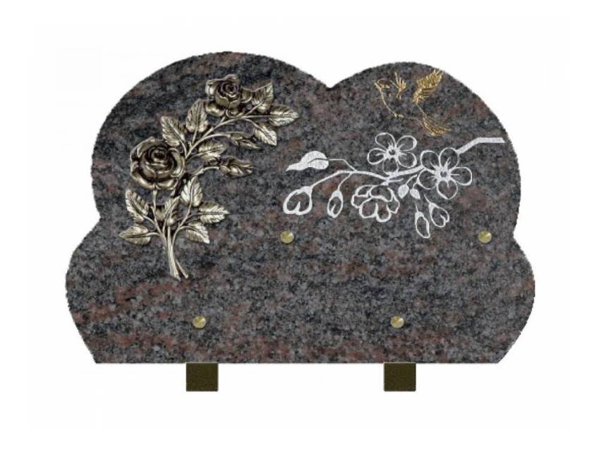 Creative idyllic granite plaque.