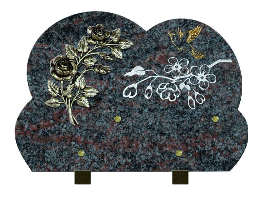 Eternal aesthetic granite plaque.