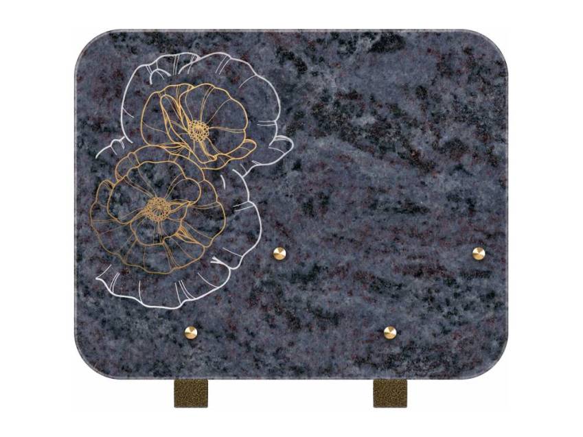 Creative bucolic granite plaque.