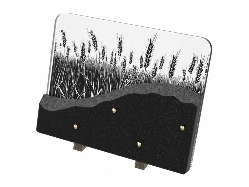 Plaque de granit rectangulaire artistique