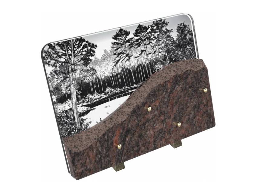 Plaque de granit rectangulaire artistique