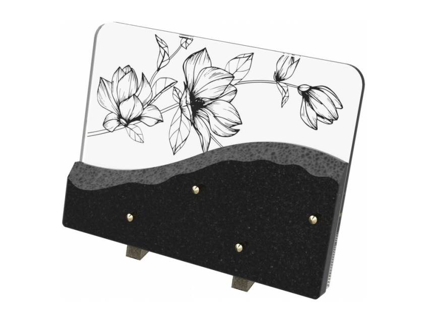 Plaque de granit rectangulaire artistique