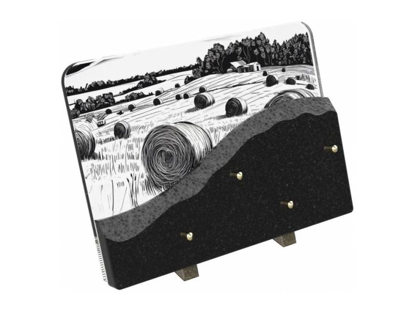 Plaque de granit rectangulaire artistique