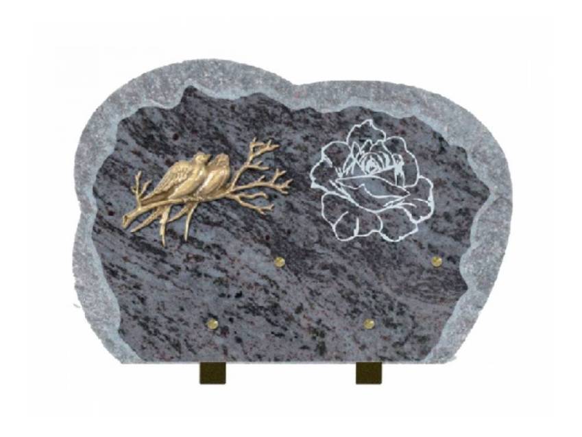 Traditional granite souvenir plaque.