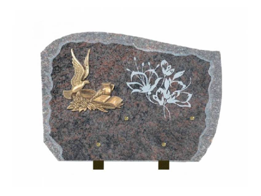 Traditional granite souvenir plaque.