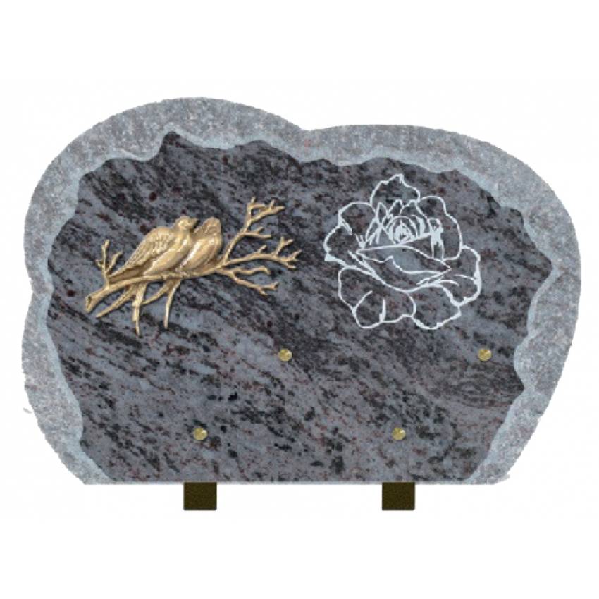 Traditional granite souvenir plaque.