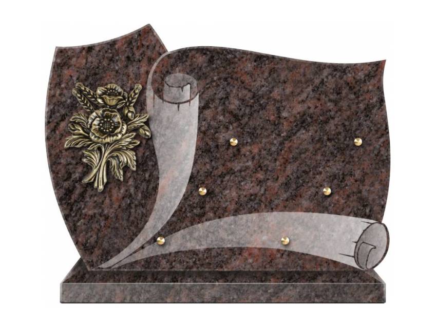 Remarkable handmade granite plaque.