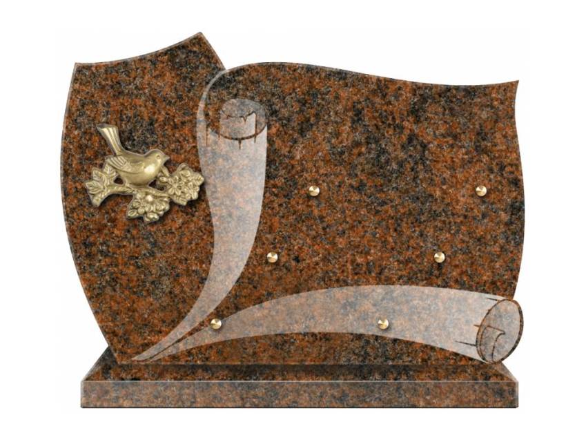 Remarkable handmade granite plaque.