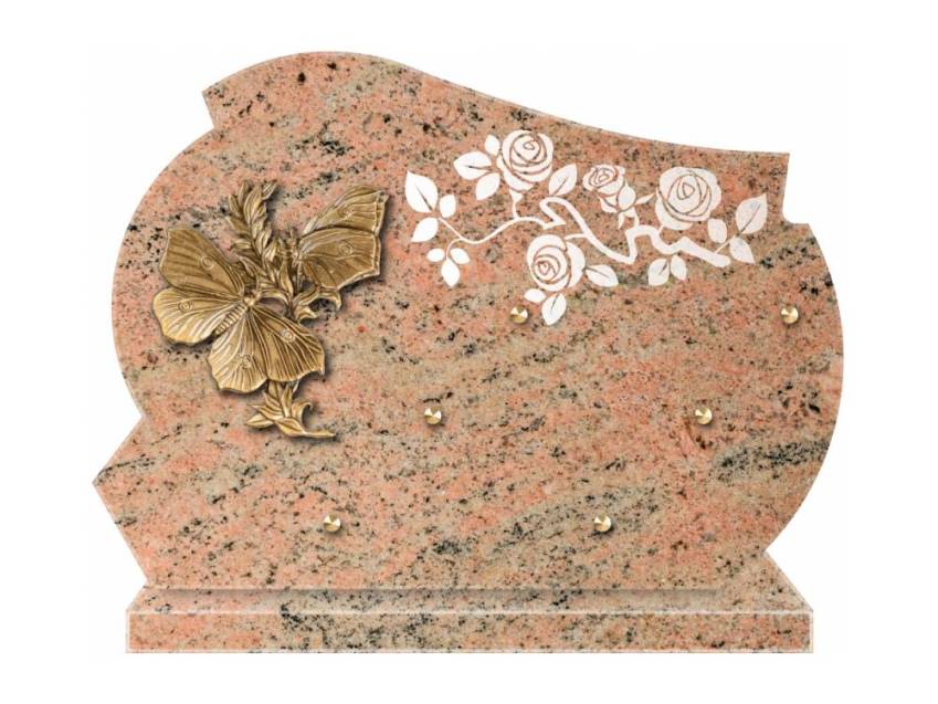 Remarkable handmade granite plaque.