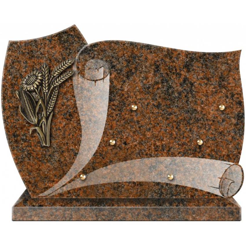 Remarkable handmade granite plaque.