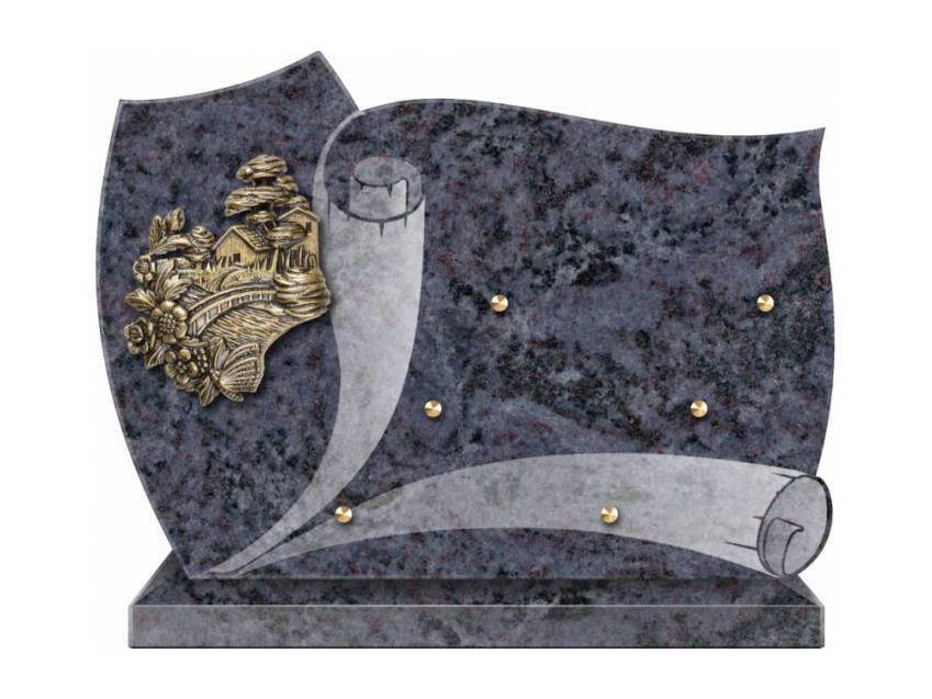 Remarkable handmade granite plaque.