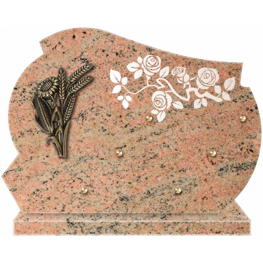 Remarkable handmade granite plaque.