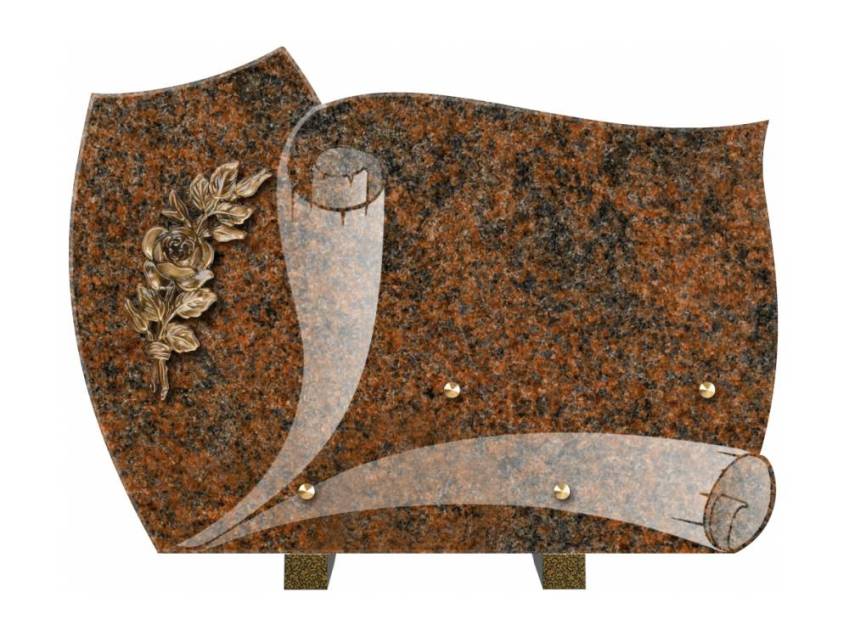 Remarkable handmade granite plaque.