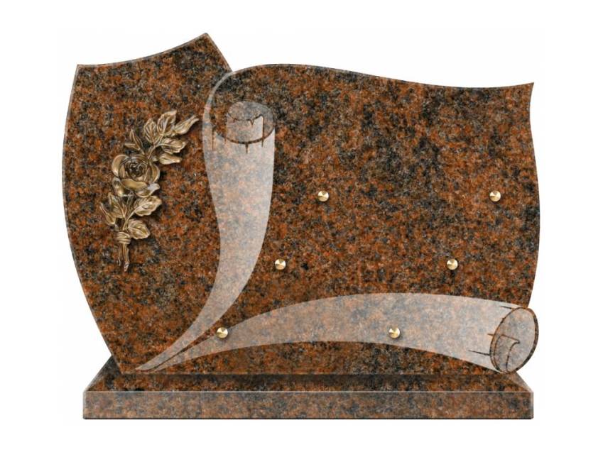 Remarkable handmade granite plaque.