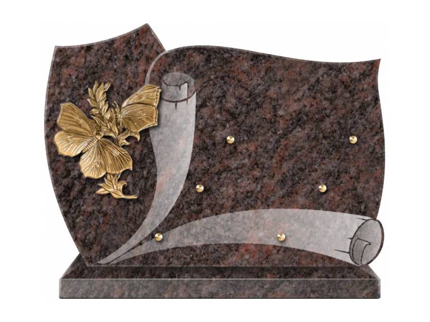 Remarkable handmade granite plaque.