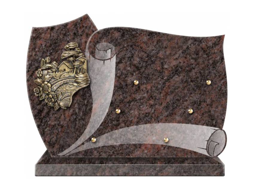 Remarkable handmade granite plaque.