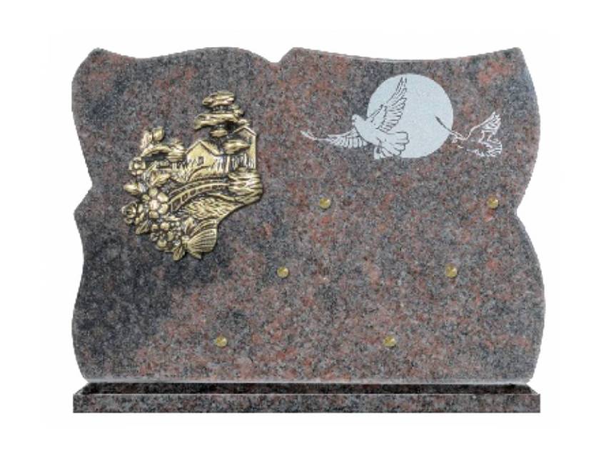 Remarkable handmade granite plaque.