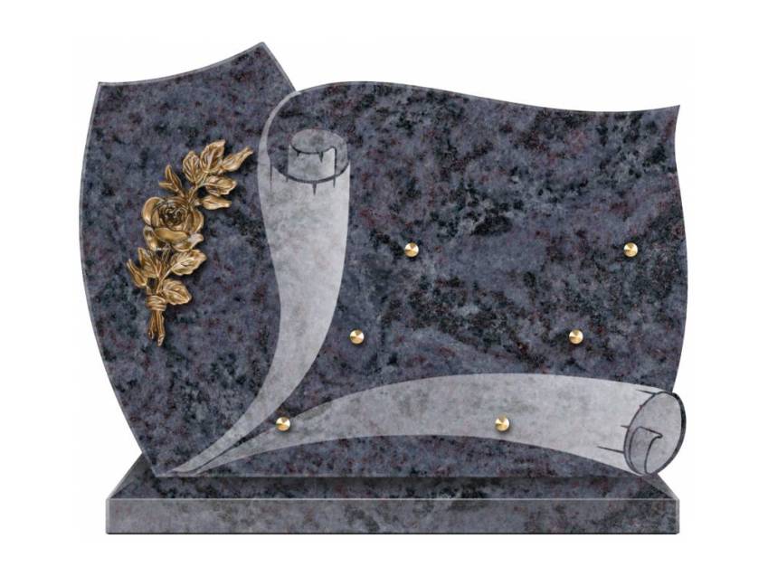 Remarkable handmade granite plaque.