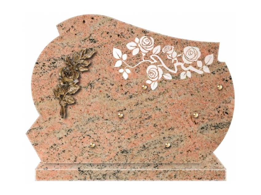 Remarkable handmade granite plaque.